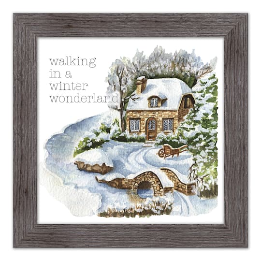 Walking in a Winter Wonderland Western Gray Framed Print